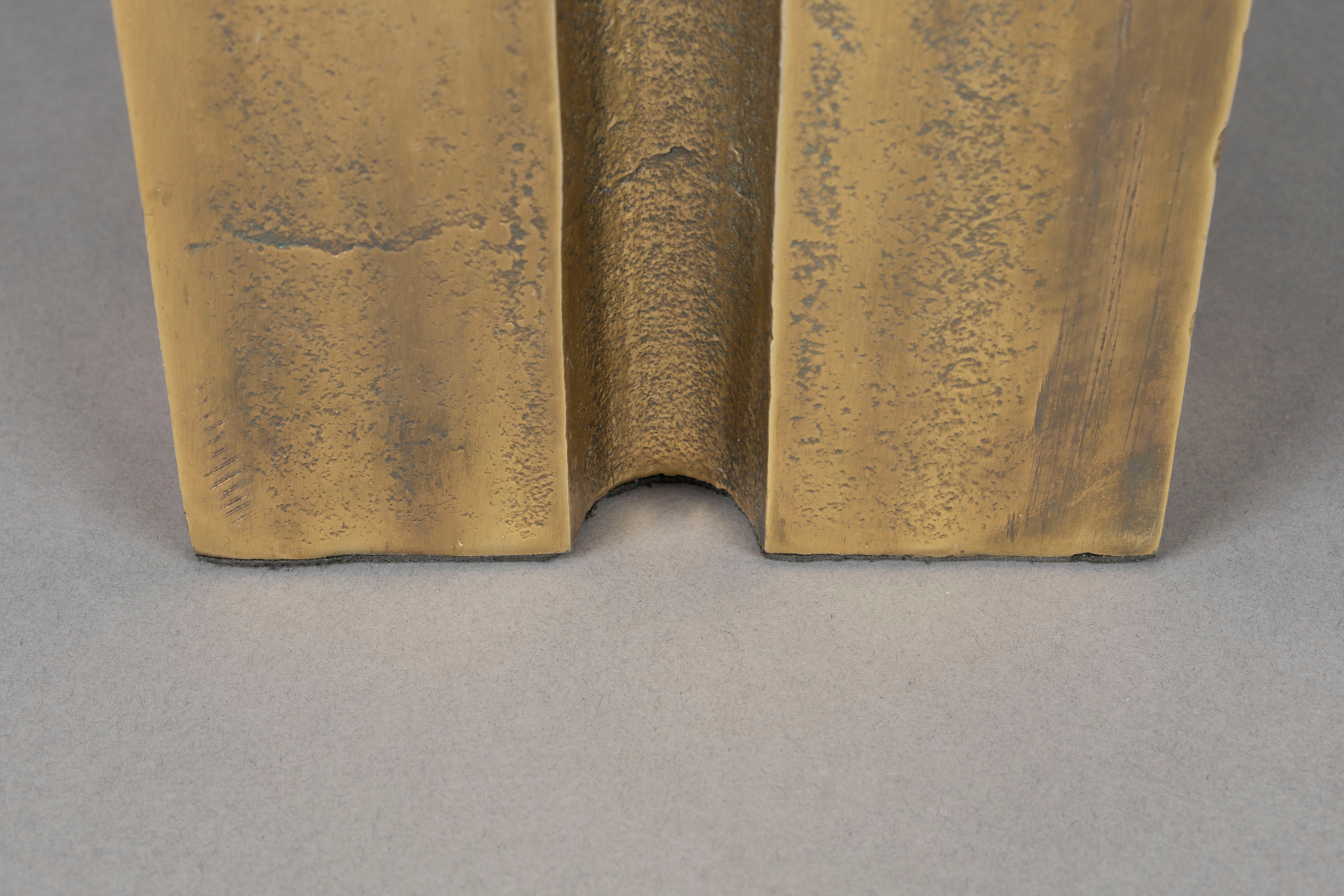 Dutchbone Roc Gold Block Table Lamp
